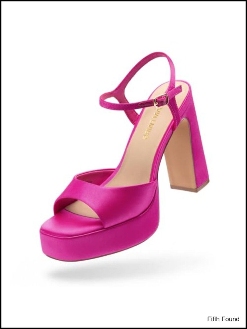 Women's Platform Heels Block Heel Square Toe Ankle Strap Satin Shoes